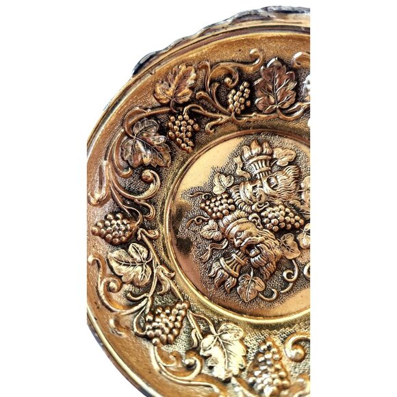 Sommeliers tasting cup Grape Vines Gold shallow silver tastevin winemakers - Picture 6 of 10